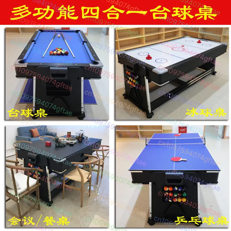 Manufacture Modern Revolving 4 in 1 Multi Game Billiard Pool Table Air Hockey Table Top