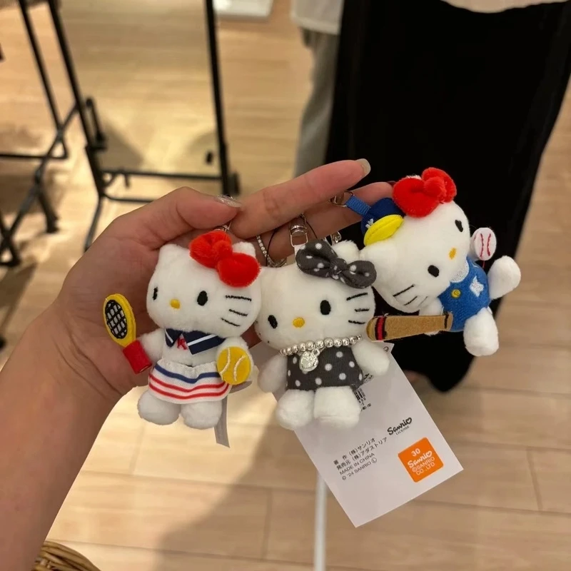 

Kawaii Tennis Limited аниме Kawaii Hellokittys кукла сумка кулон милая школьная сумка для девочек плюшевый брелок декоративный орнамент подарок