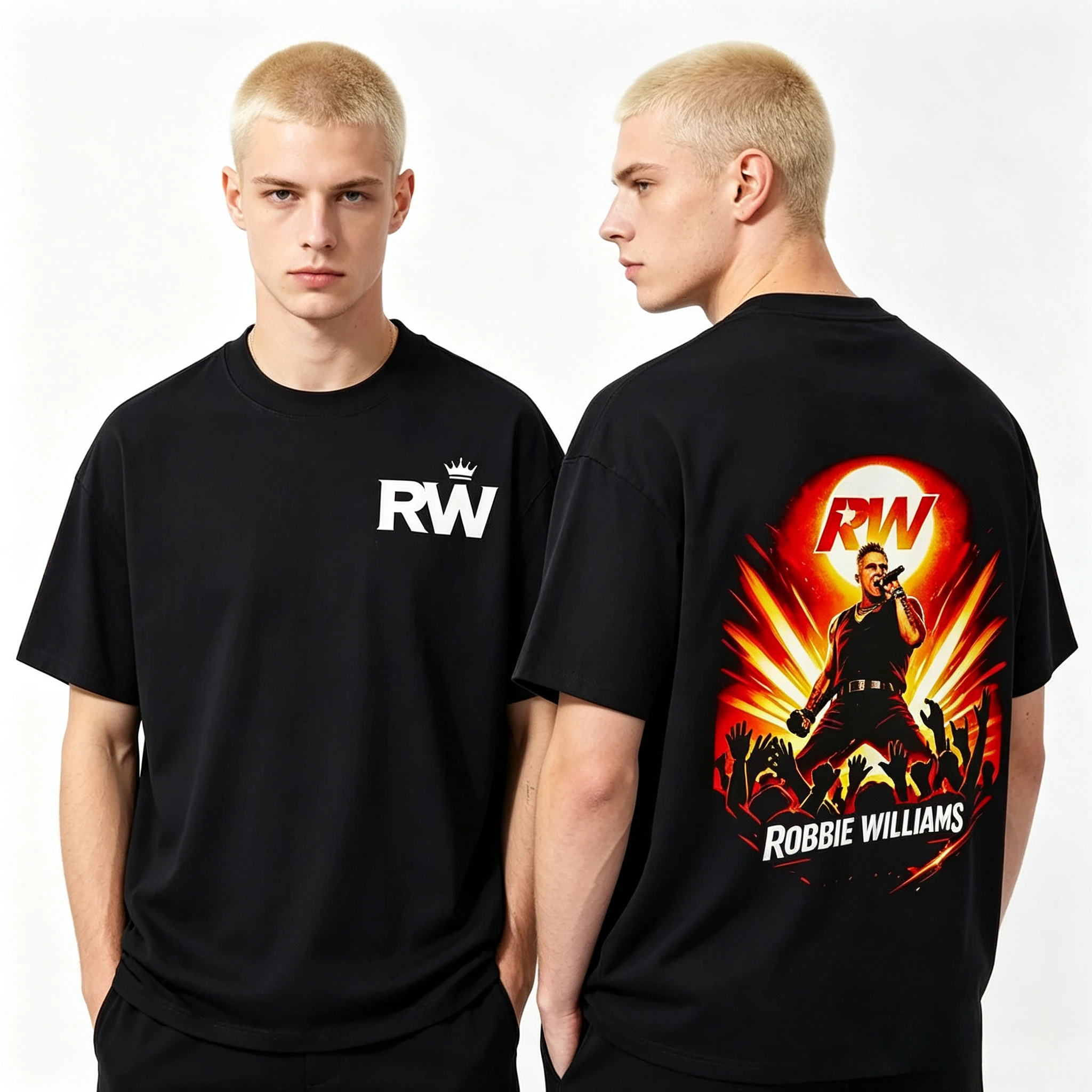 Summer Hot Sale Robbie Williams BRITPOP Album 2026 Tour Print T Shirts Men Women Hip-hop T-shirt Y2K Casual Streetwear T-shirt