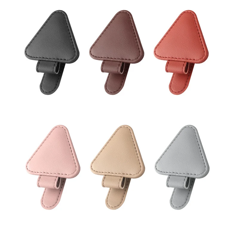 العالمي الشمس قناع كليب حامل النظارات الشمسية حامل نظارات السيارة مايكروسوفت الجلود النظارات شماعات تذكرة كليب نظارات جبل