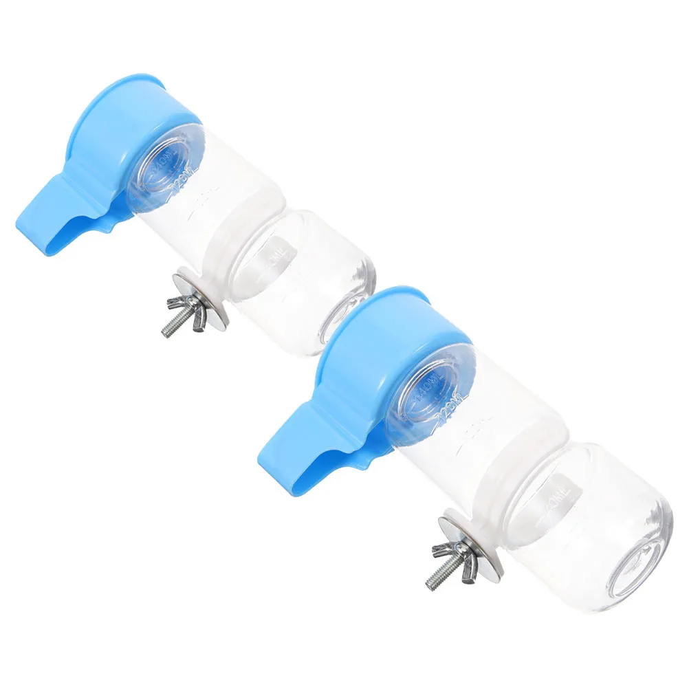 

2pcs Parrot Water Drinker Automatic Bird Water Feeder Blue Cage Accessories Pet Supplies Hydration Solution Safe Materials