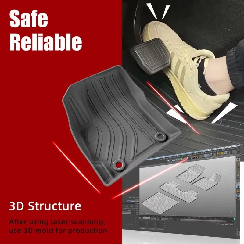 Car Mats For Toyota Corolla 2019-2024 Full Set All-Weather Floor Mats Waterproof Rubber Liners With Trunk Cargo Liner Cover