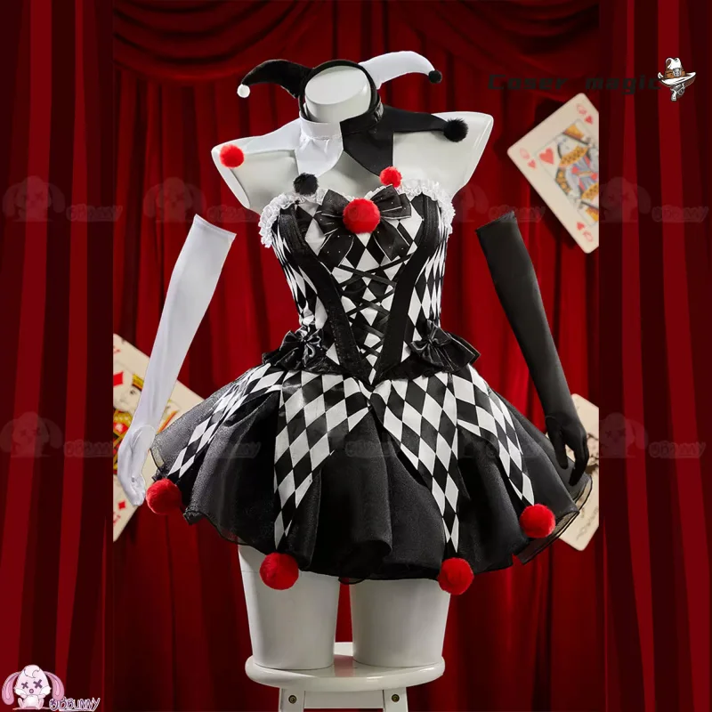 

Cosplay Series: Black White Gothic Circus Skirt Clown Cosplay Costume Punk Lolita Mini Cosplay Sweet Costume