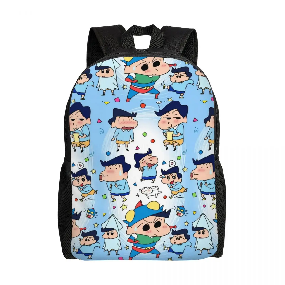 

Custom Crayons Shin-chans Cute Anime Laptop Backpack Women Men Casual Bookbag for School College Student Bags