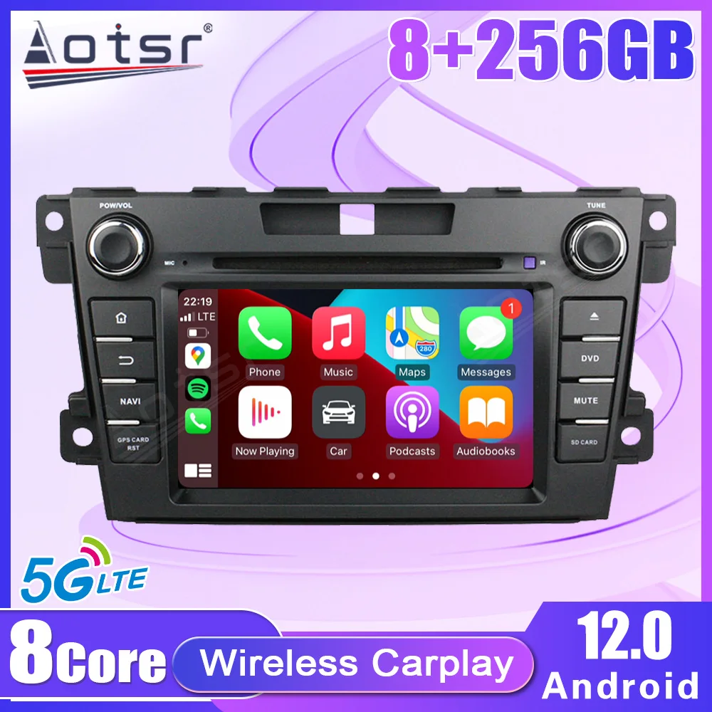 Car Radio Stereo 2Din 8+256G Android Auto For Mazda cx-7 2012 2013 Multimedia Player Carplay GPS Navigation Audio Support BOSE