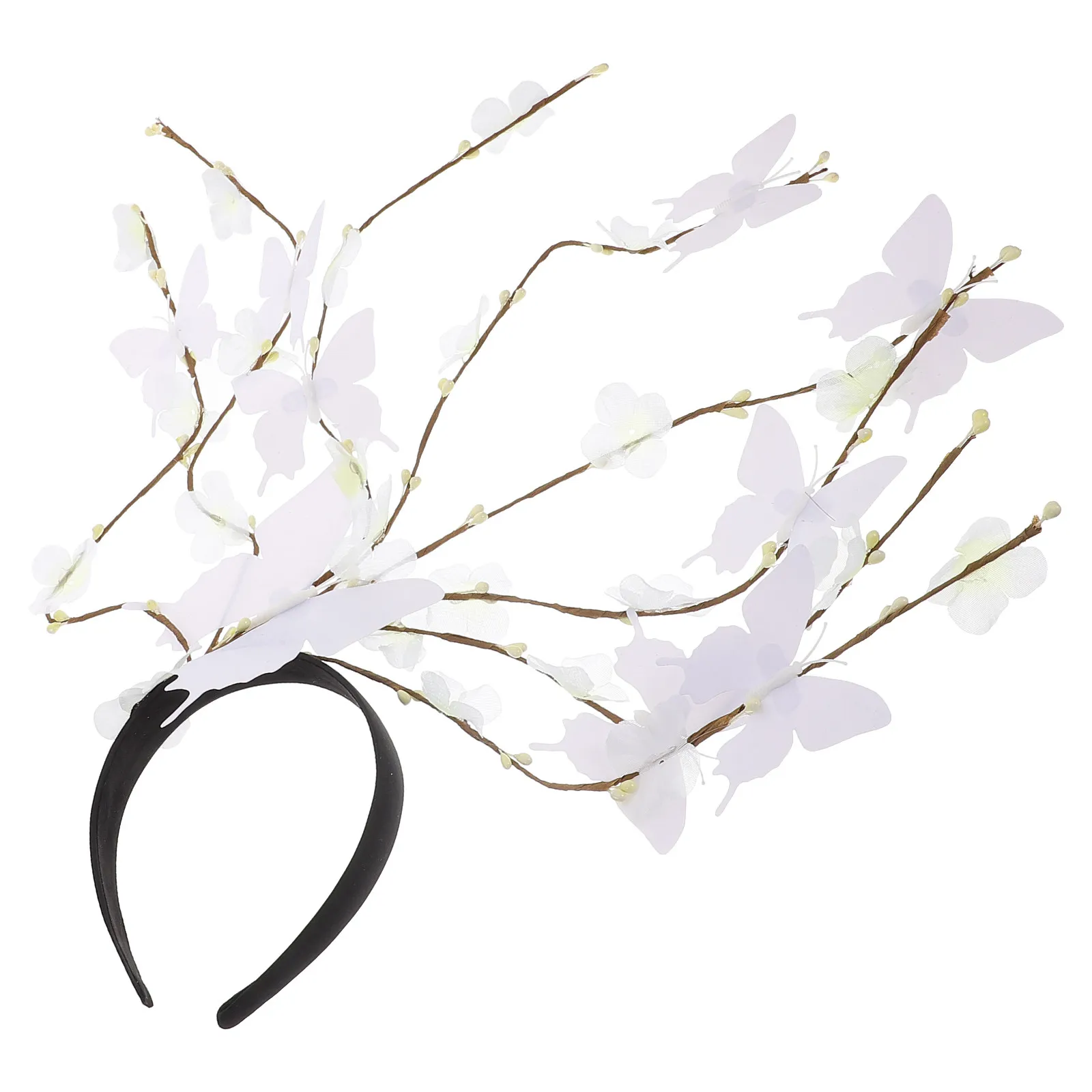 Butterfly Flower Headband Party Cosplay Festival Hair Decor Women Costume Headdress Decorative Hairband Celebration