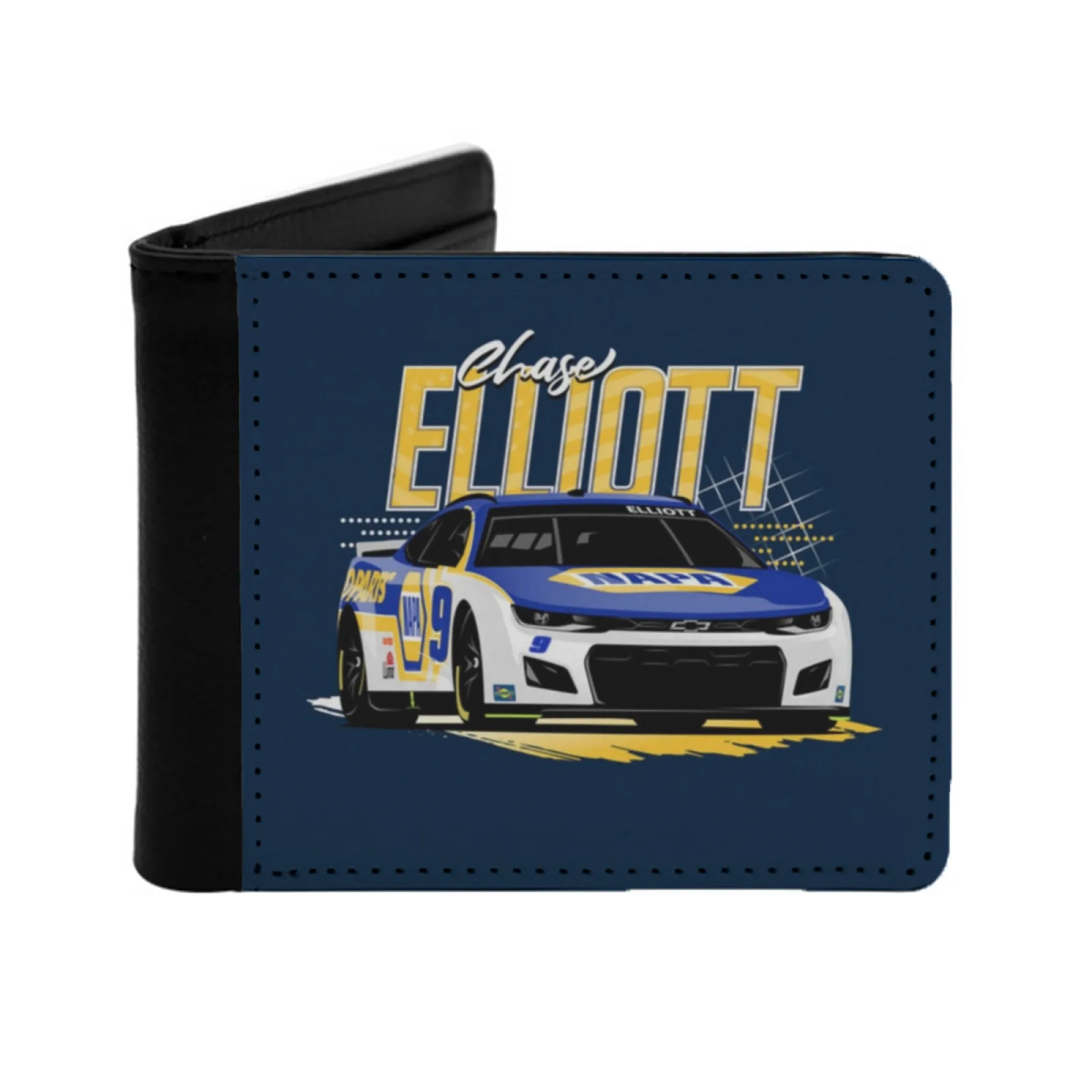 

Chase Elliott 2022 Personalized Men's Leather Wallet Credit Card Pouch Purse Chase Elliott Hendrick Hendrick Motorsports Chevy