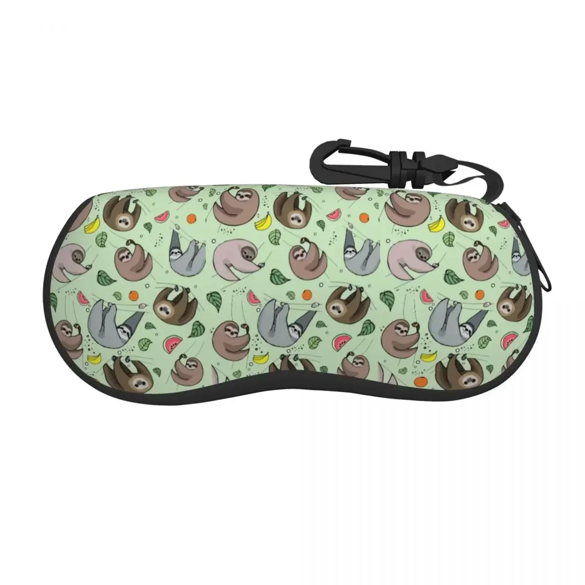 Adorable Sloths Pattern Eyeglass Glasses Case Women Men Soft Kawaii Lazy Animal Sunglasses Protective Pouch