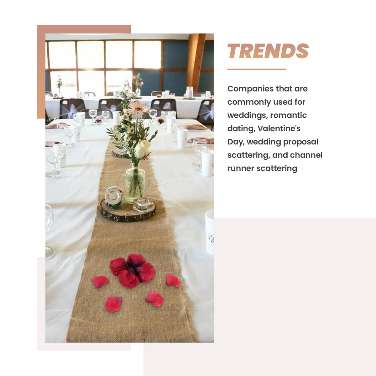 flower petals 3000 Pcs Red Flower Artificial Rose Petals for Wedding Aisle Party Favor & Table Vase Home Decoration