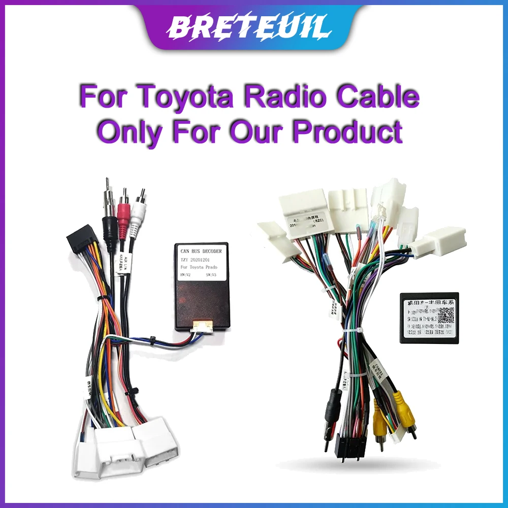 

BRETEUIL For TOYOTA Cable Canbus with JBL or camera