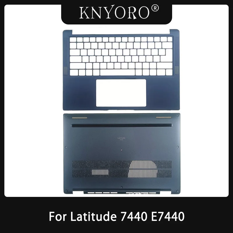 NEW For Latitude 7440 E7440 IDC42 Top Case Palmrest Upper Cover Bottom Base Case Back Shell Replacement Blue H9CW2 0H9CW2