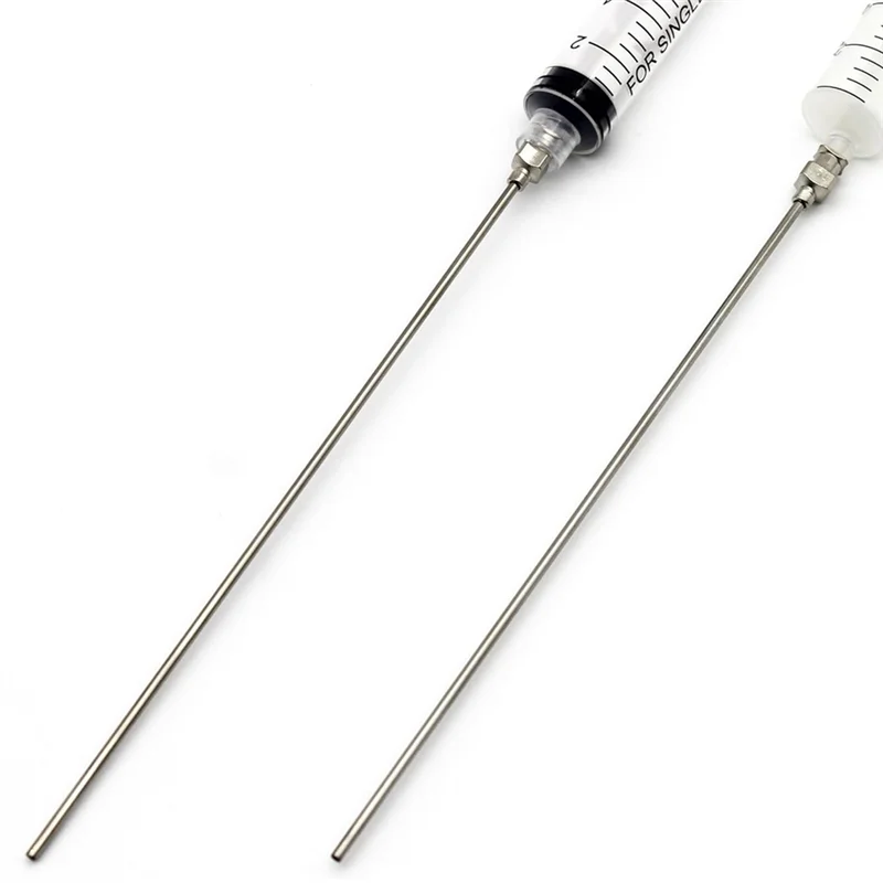 AB47-10 peças de agulha de distribuição 6 Polegada de aço inoxidável ponta romba luer conector agulhas sem corte de aço inoxidável