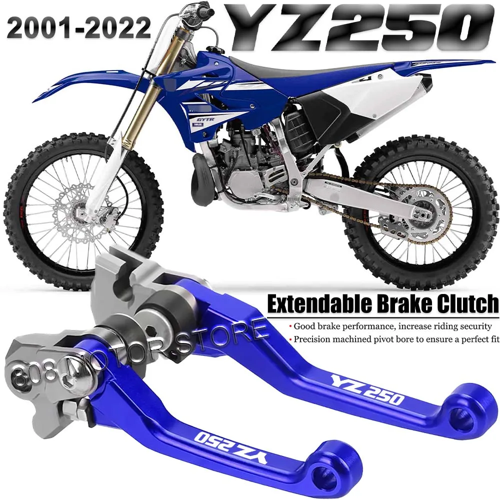 

For YZ250 yz250 2001-2022 Motorcycle Accessories CNC Brake Clutch Levers Adjustable Extendable Handlebar Grips