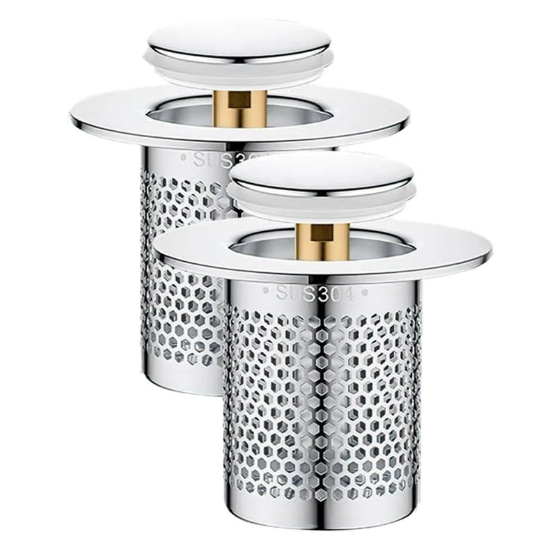 Stainless Steel Floor Drain Filter,-Up Sink Filter,Rustproof Sink Strainer,For Kitchen,Bathtub,Sink Water Pipe Durable