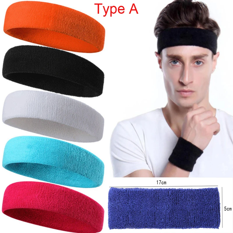 Unisex Sport Headbands Sweatband Elastic Yoga Running Hair Band Sweat Bandage Workout Tennis Fitness Jog Basketball Headscarf