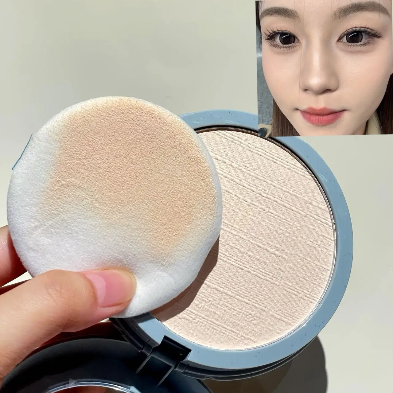 Feather Soft Luminous Setting Powder Compact Long Lasting Oil Control Sheer Flawless Matte Finish Portable Face Makeup