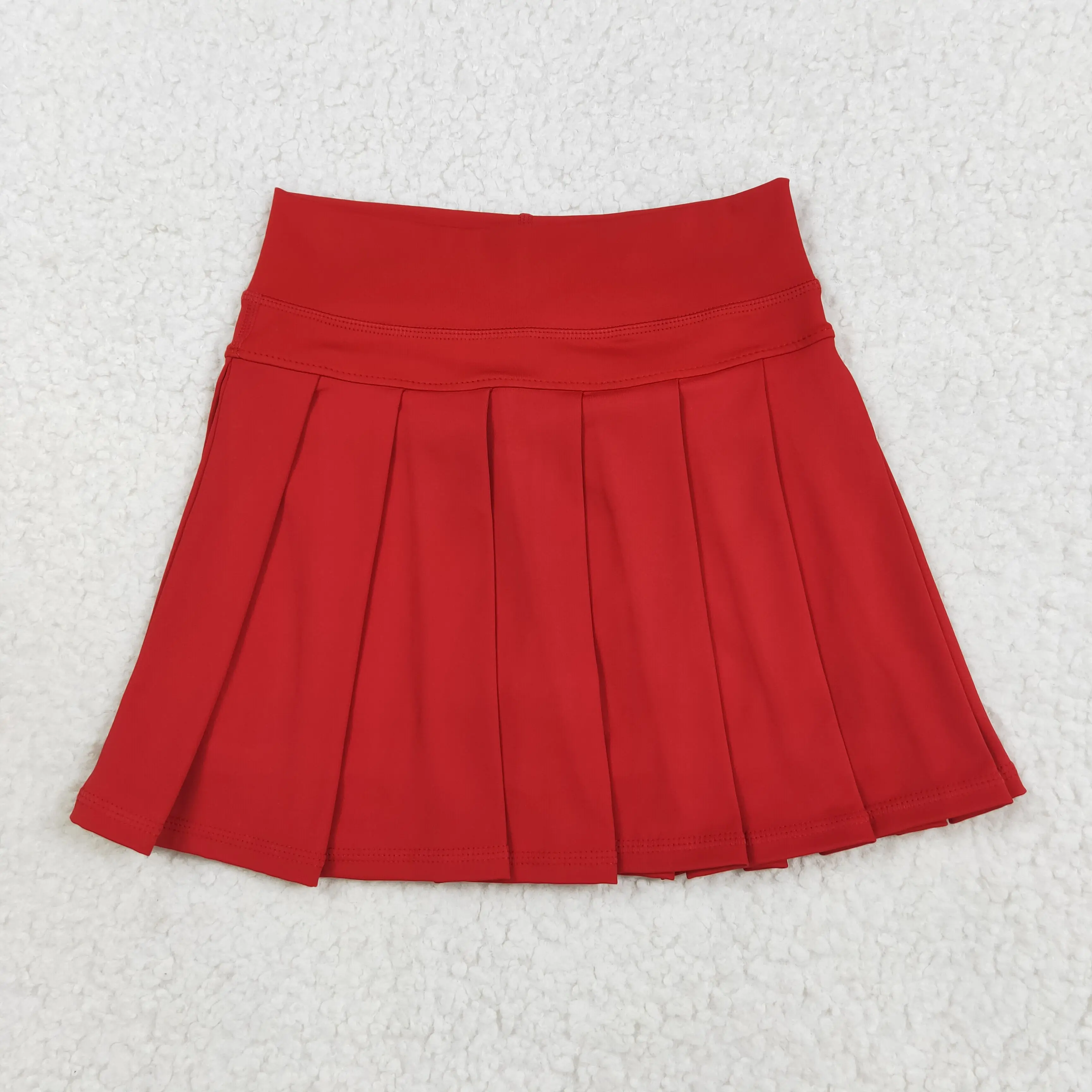 Trendy Cozy Baby Girl Pleated Skorts Mini Sport Yoga Athletic Breathable Active Clothing Green Red Toddler Kids Fashion Playwear