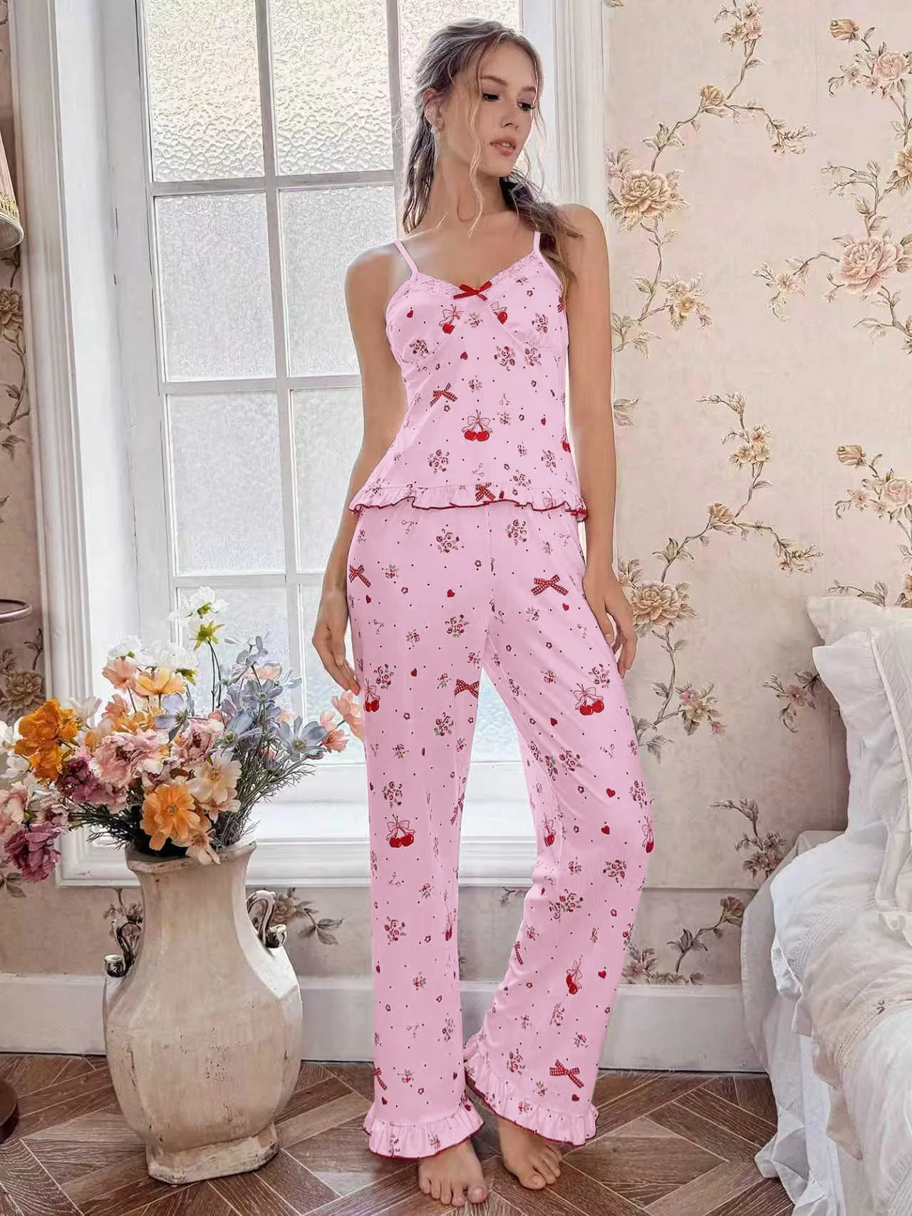 

Woman Pajama Set Sleepwear for Sleeping Pajamas Women Pyjama Sexy Women's Pajamas Sets Summer Suit Ladies Pyjamas Femmes Nightie