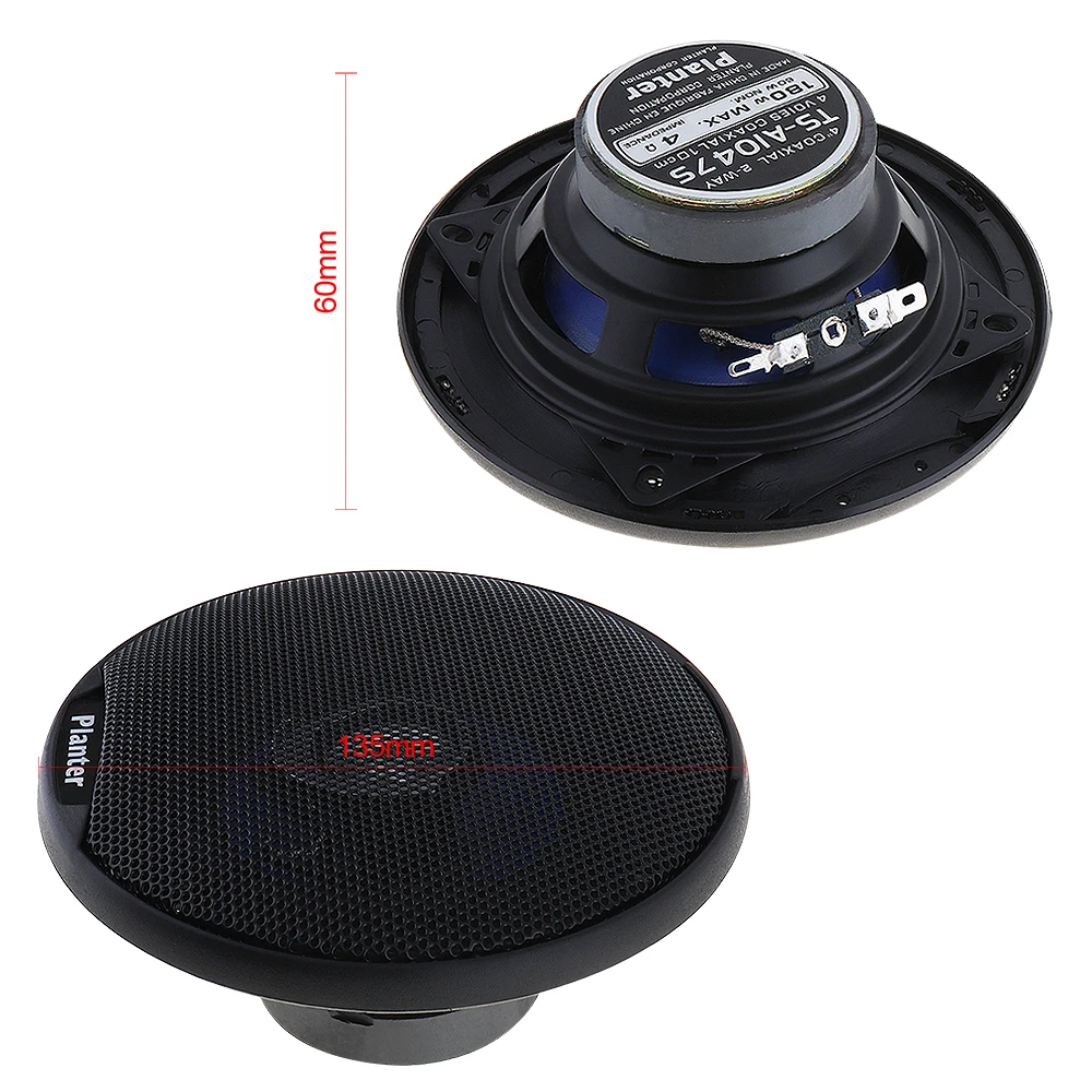 2 Stuks 4 Inch TS-A1047S Auto Hifi Coaxiale Luidspreker Voertuig Deur Auto Audio Muziek Stereo Full Range Frequentie Luidsprekers Voor Auto 'S