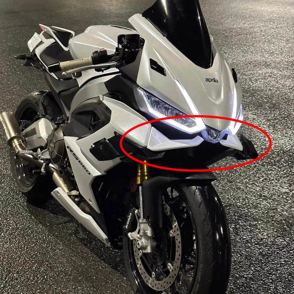 2024 RS660 NEW Motorcycle Front Lip Wind Wing Cover Cone Aerodynamics Fairing Winglets For Aprilia RS 660 2021 - 2024