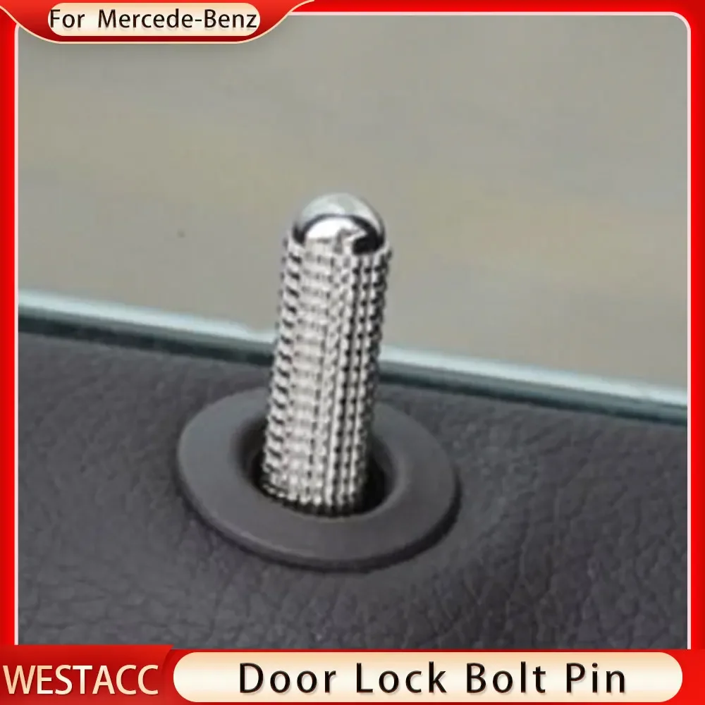 4Pcs/set Car Door Bolt Door Lock Pin for Mercedes Benz C W205 GLC GLE E W213 W176 CLA C117 GLA A B C E Class Accessories