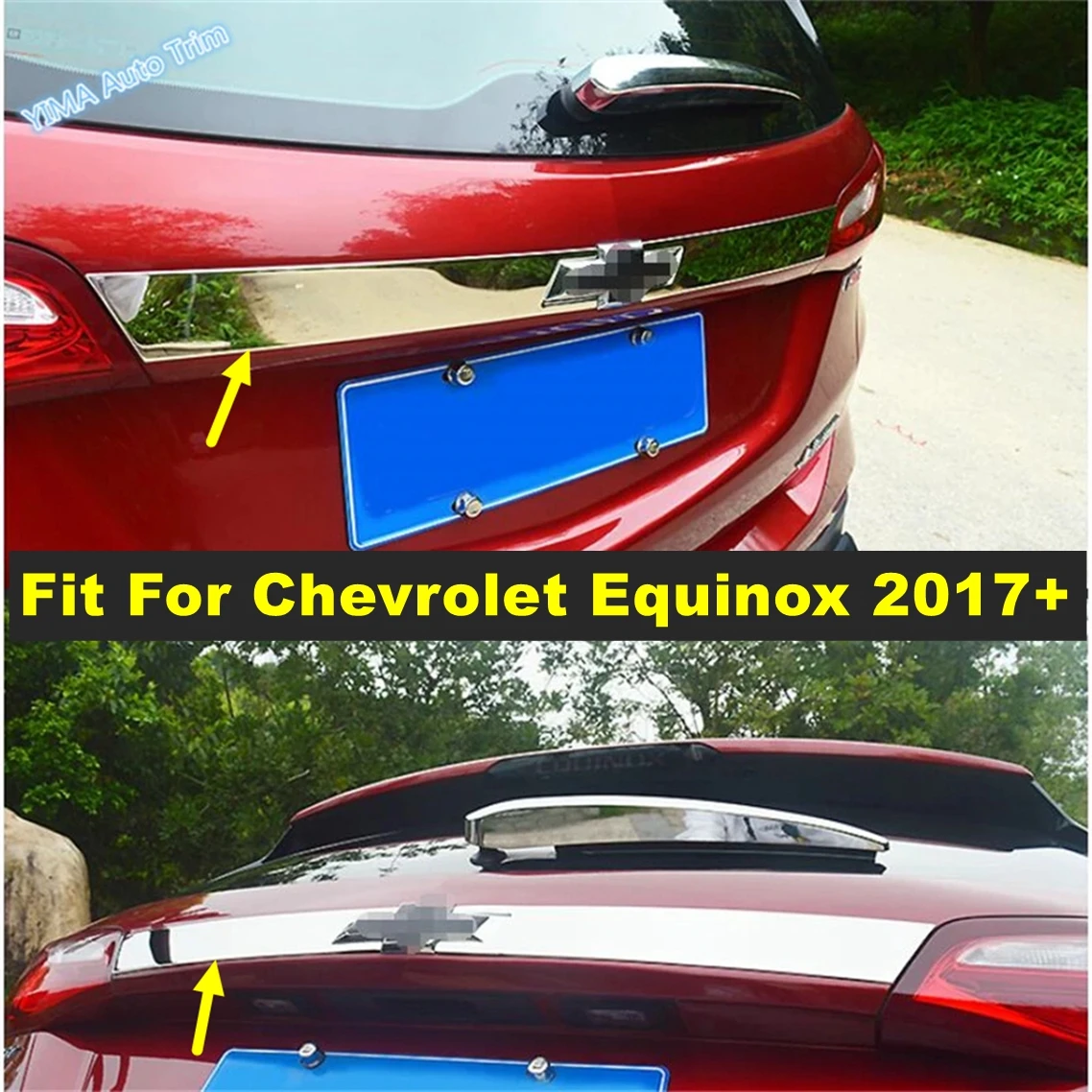 

Car Rear Trunk Tailgate Door Upper Tail Decoration Strip Cover Trim Fit For Chevrolet Equinox 2017 - 2022 Exteror Accessories