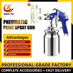 PULVERIZADOR DE aerógrafo neumático profesional, herramienta atomizadora de pintura con tolva para pintar coches, 2,0 MM, 1000ML