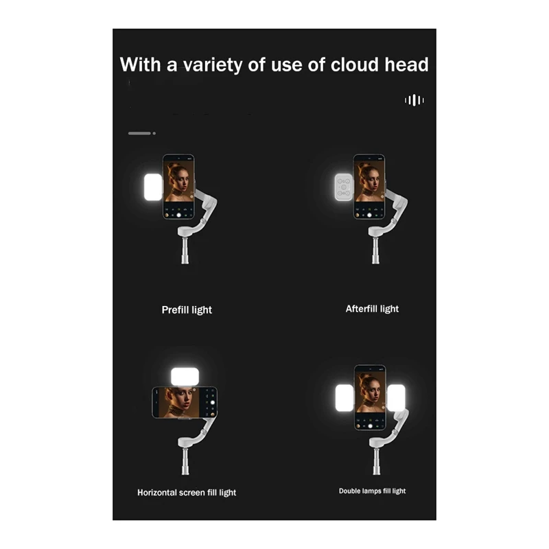 Luz de relleno de cardán de mano, luz de bolsillo magnética, Mini Luz de fotografía portátil para estabilizador Zhiyun Feiyu DJI