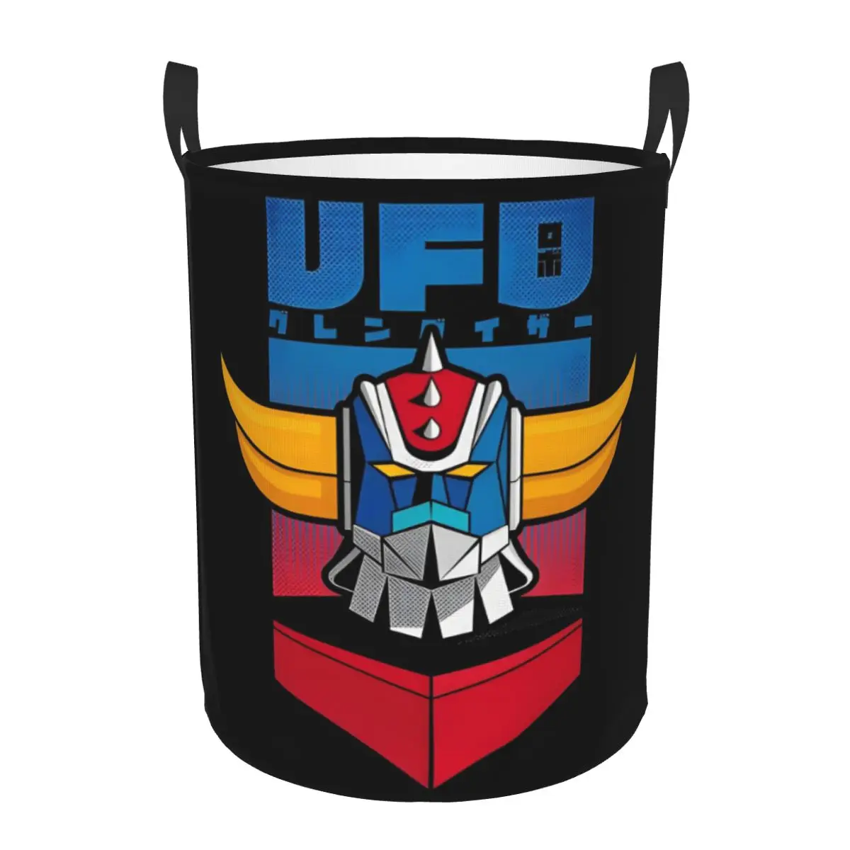 Custom Robo Grendizers Anime Laundry Basket Collapsible Large Clothes Storage Bin Mazinger Z Cartoon Hamper