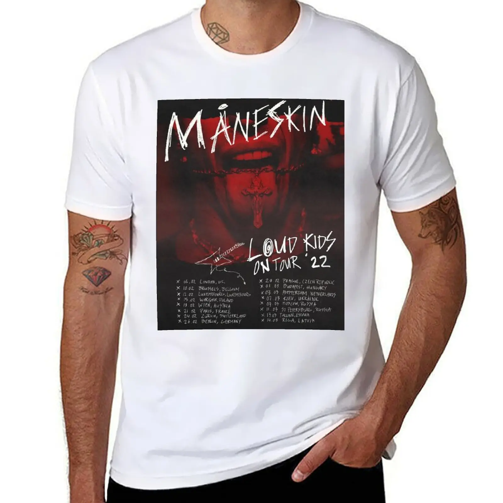 

MANESKIN maneskin,mneskin T-Shirt t shirt man plain funny t shirts cotton T-Shirt
