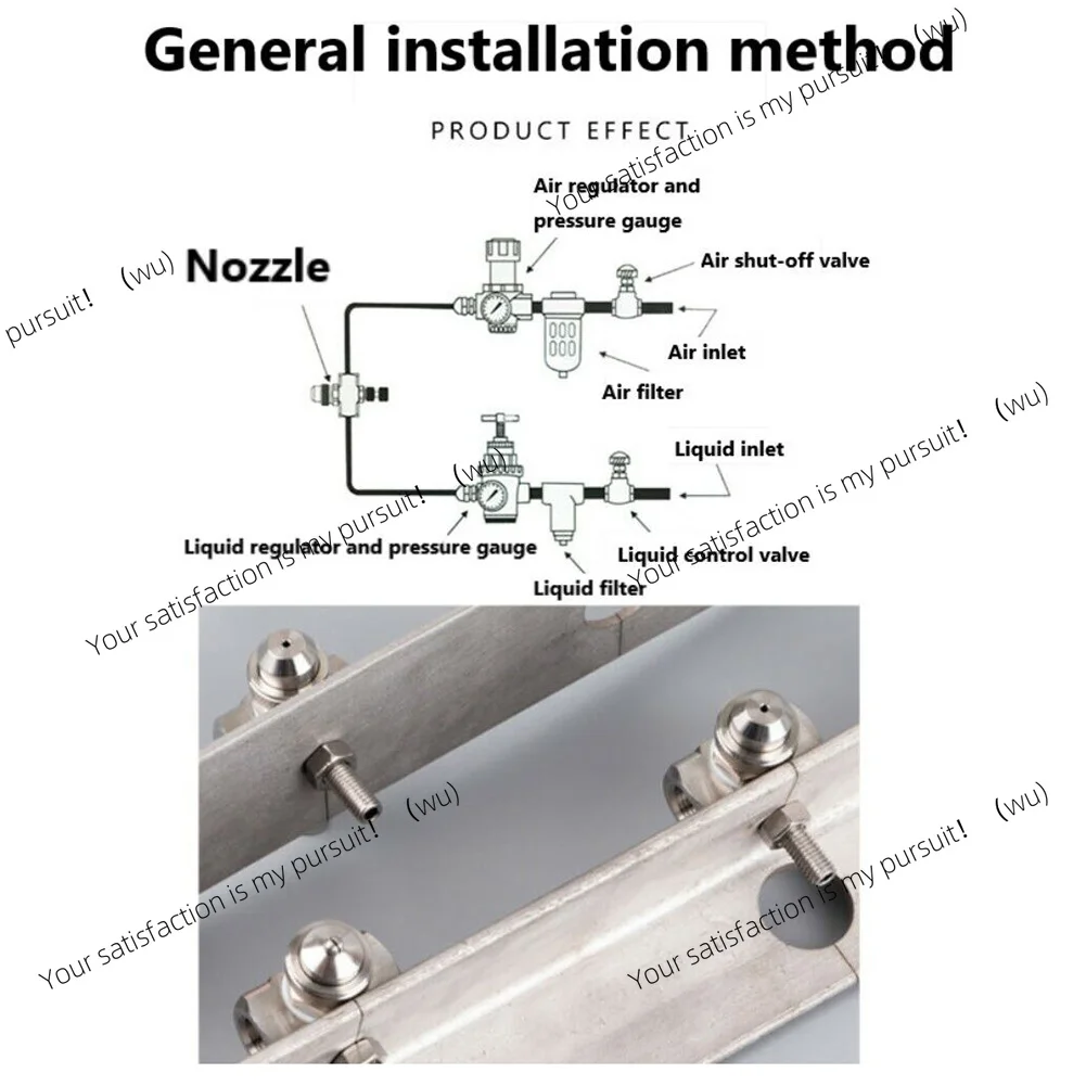 Adjustable Stainless Steel High Pressure Spray Nozzle With Female Thread For Dust Control Humidification Cooling Purposes