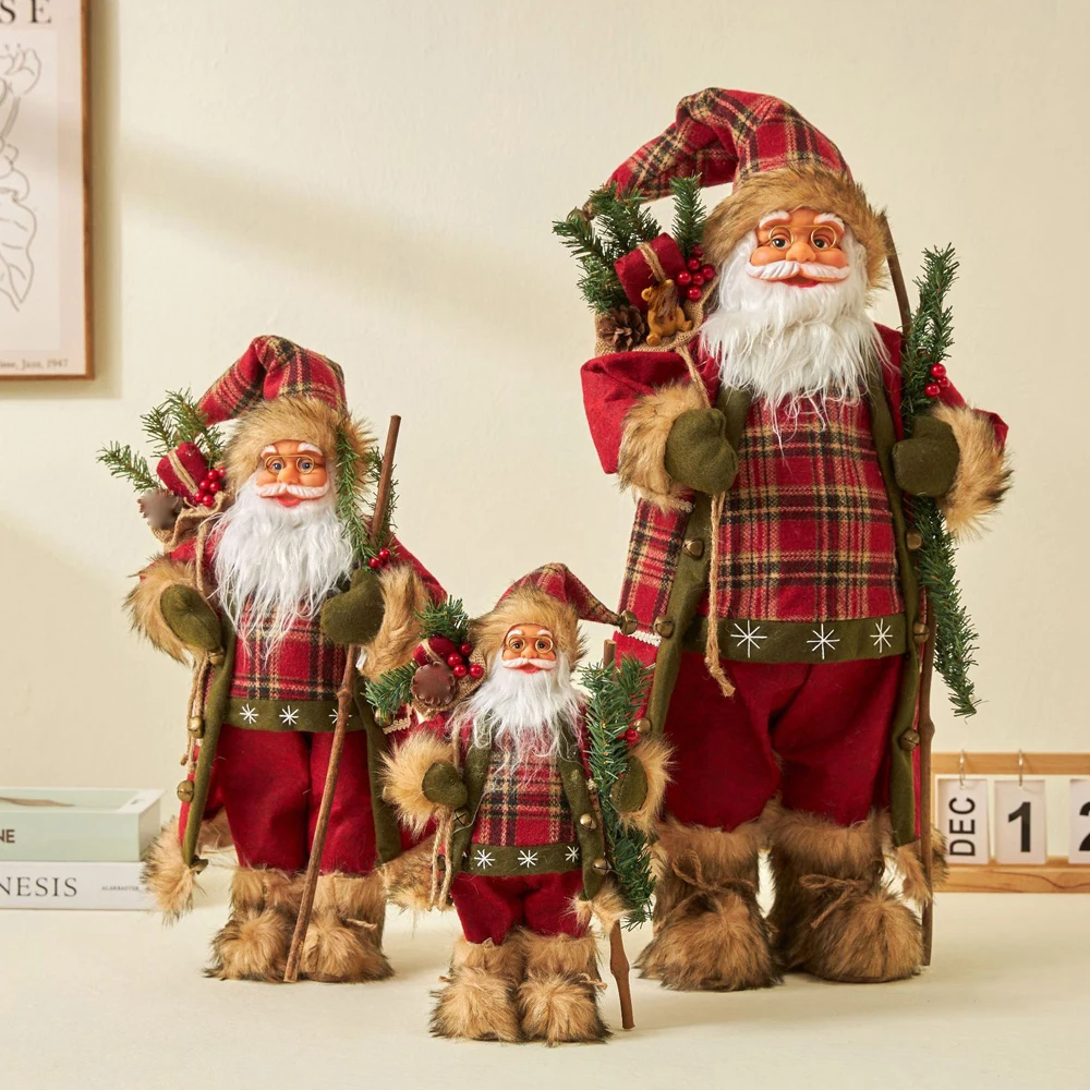 1piece Stand Santa Claus Christmas Decorations for Home Christmas Party Decorations Props Christmas Tree Ornaments Xmax Gift