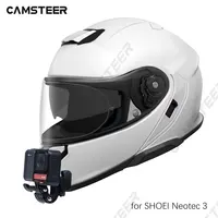 Para casco Shoei Neotec 3, soporte de barbilla de aleación de aluminio personalizado para GoPro Hero 13 12 Insta360 X4 X3 AcePro DJI Action 4 5 cámara