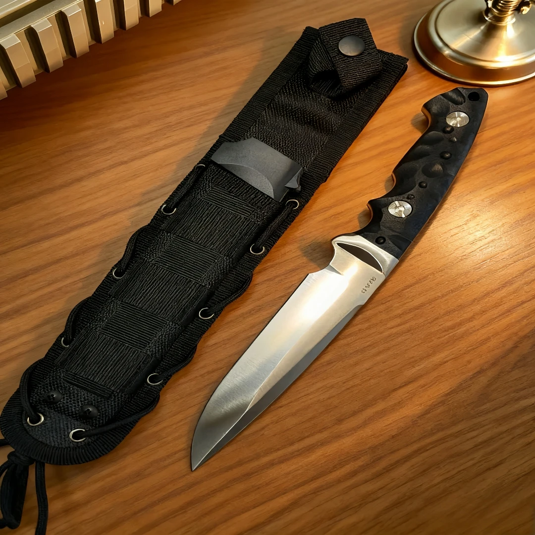 

HOKC- High-hardness D2 steel fixed-edge knife, Russian multi-functional jungle obstacle removal knife, sharp fruit knife