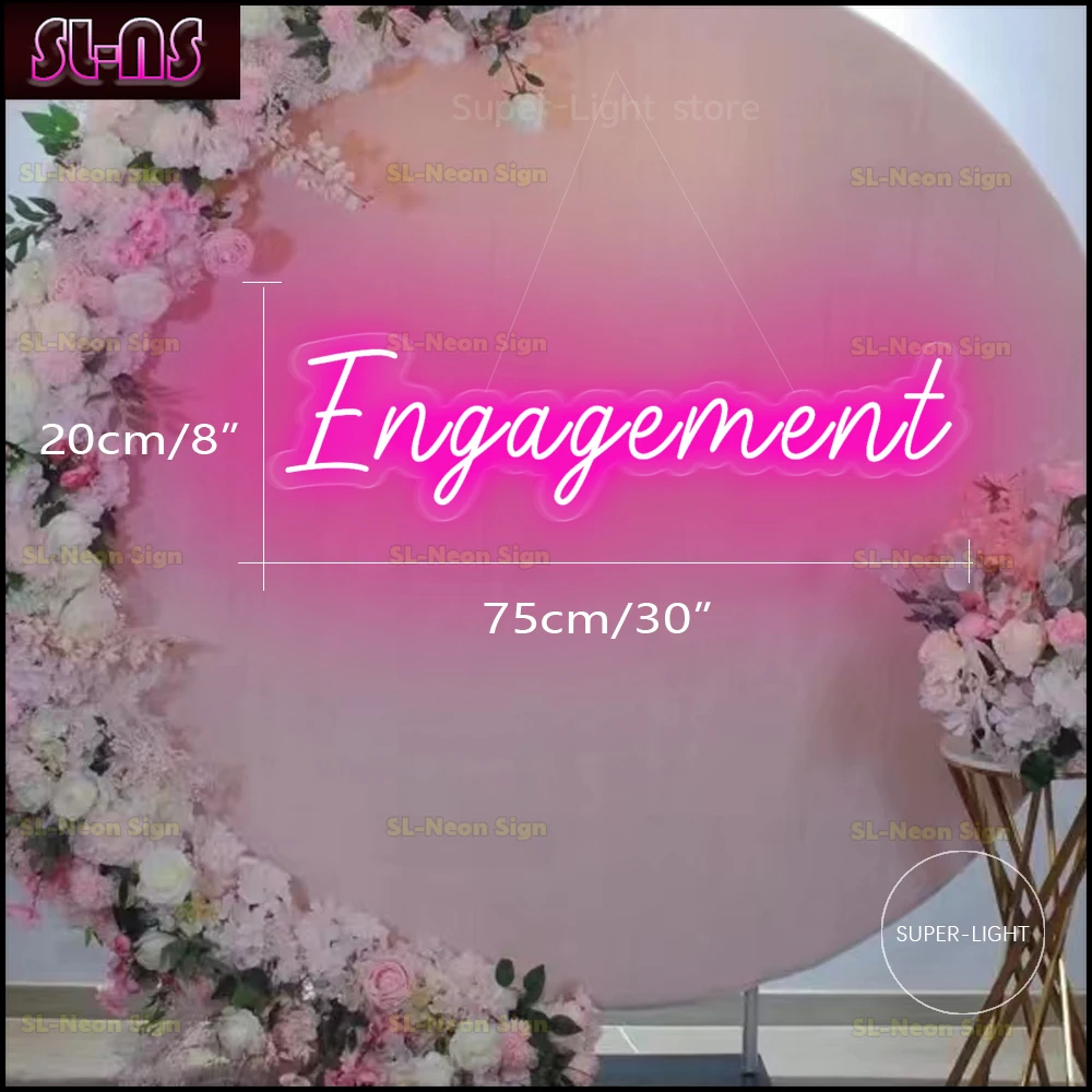 

30inch Engagement Decor Engaged Neon Signs Wedding Sign Party Favor LED Neon Light Signage Bedroom Home Decor Gift Wall Decor