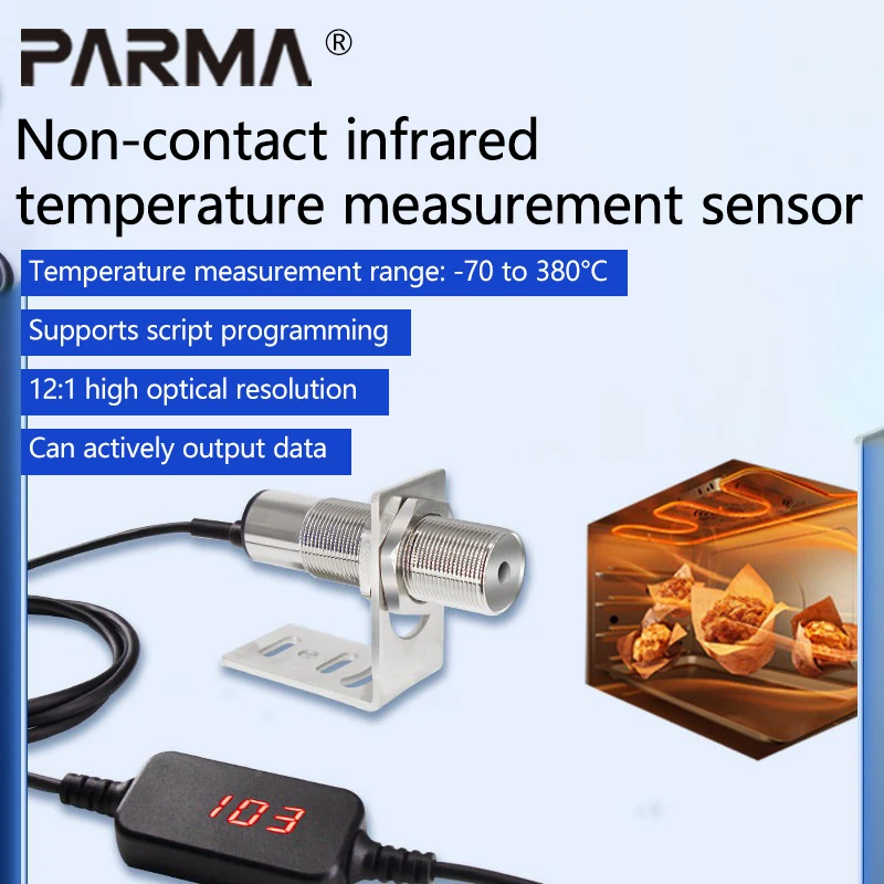 Industrial non-contact infrared temperature measurement display module wireless temperature switch probe 485 transmitter