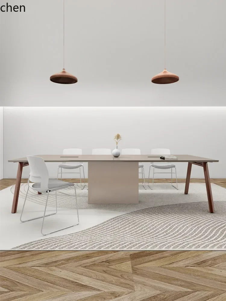 PYH Long Table Simple Modern Small Conference Room Desk Long Strip Negotiation Table and Chairs Office Furniture