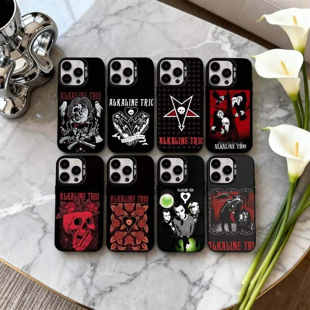 

Punk A-Alkaline T-Trio Band Phone Case For iPhone17,16,15,14,13,12,11 Plus,Pro Max Candy Silver Plated Inside Cover