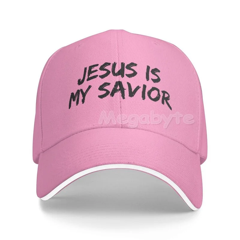 Jesus Is My Savior Baseball Cap for Women Men Black Cotton Denim Hat