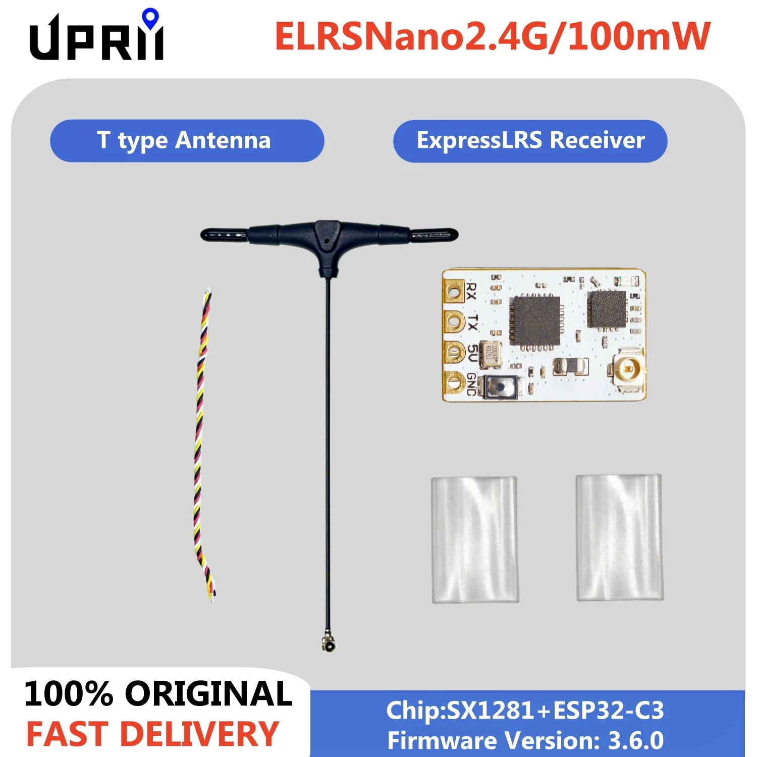 ELRS 2.4G Receiver ESP32 High Refresh Rate Flight Controller for FPV Racing Freestyle Drones Fixed Wing Long Range