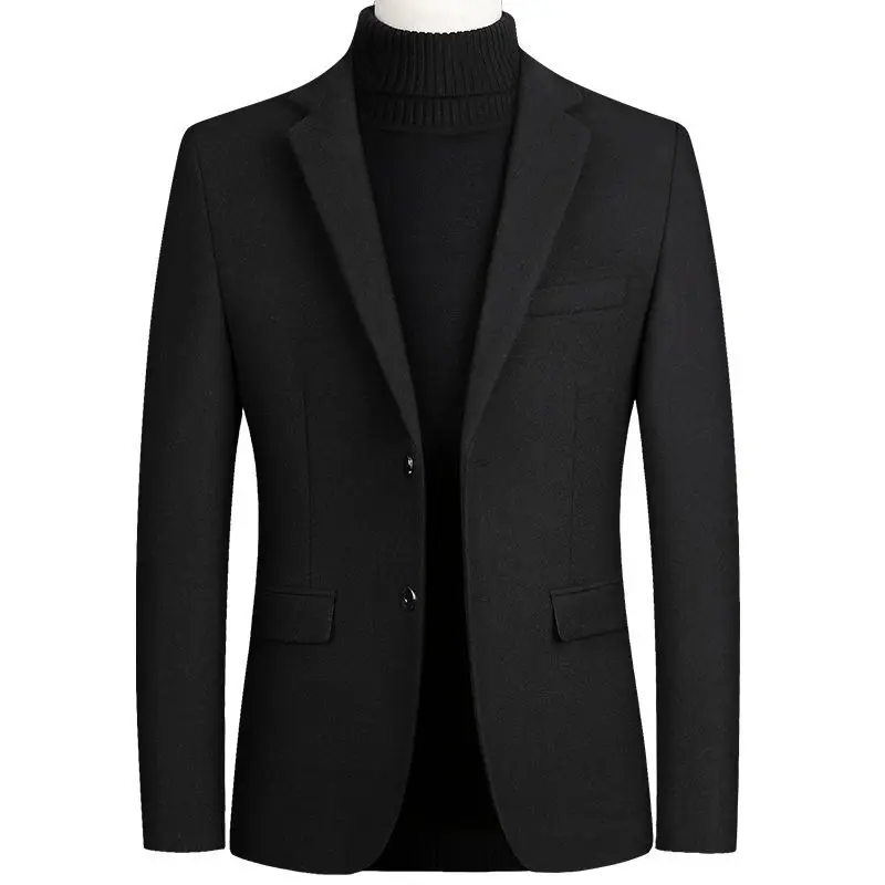 Blazers de Cachemira para hombre, chaquetas informales de negocios, abrigos de lana de alta calidad, chaquetas ajustadas