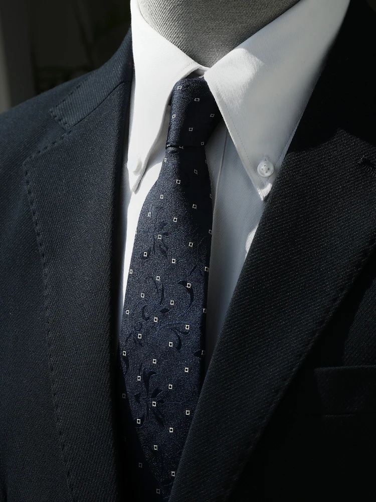 handcrafted-silk-tie-men's-elegant-dark-blue-wedding-gift-box-british-formal-business-8cm-best-man-tie