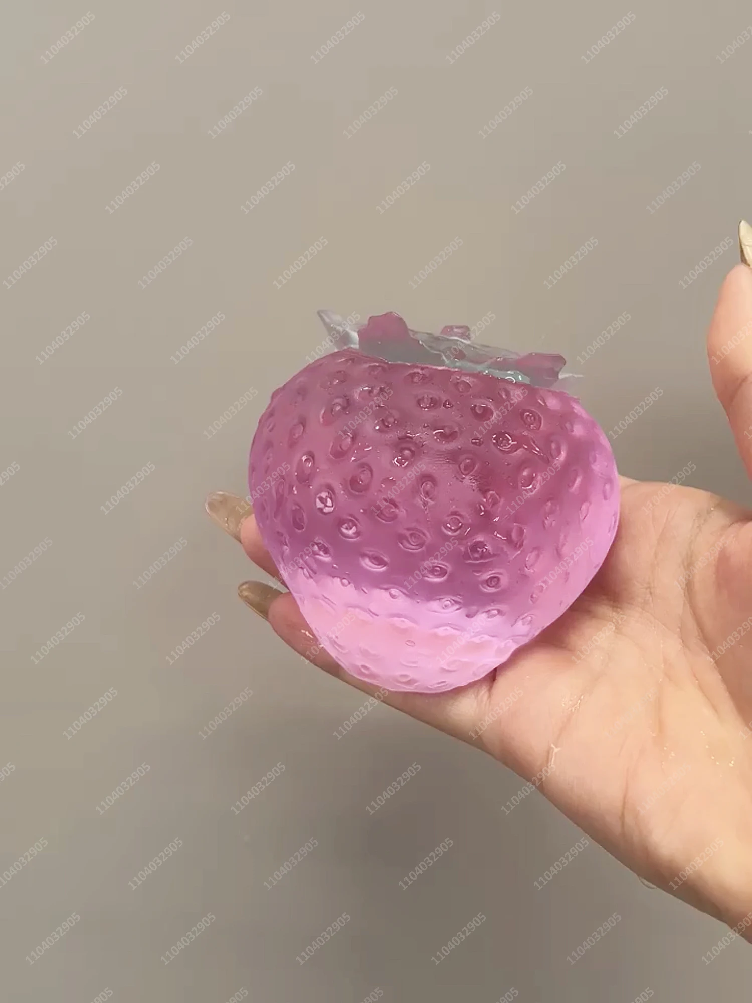 Strawberry Soft Gel Squishy Toy Stress Ball No Bounce Strawberry ASMR Sensory Anti Stress Relief Fidget Toys for Adults Gifts