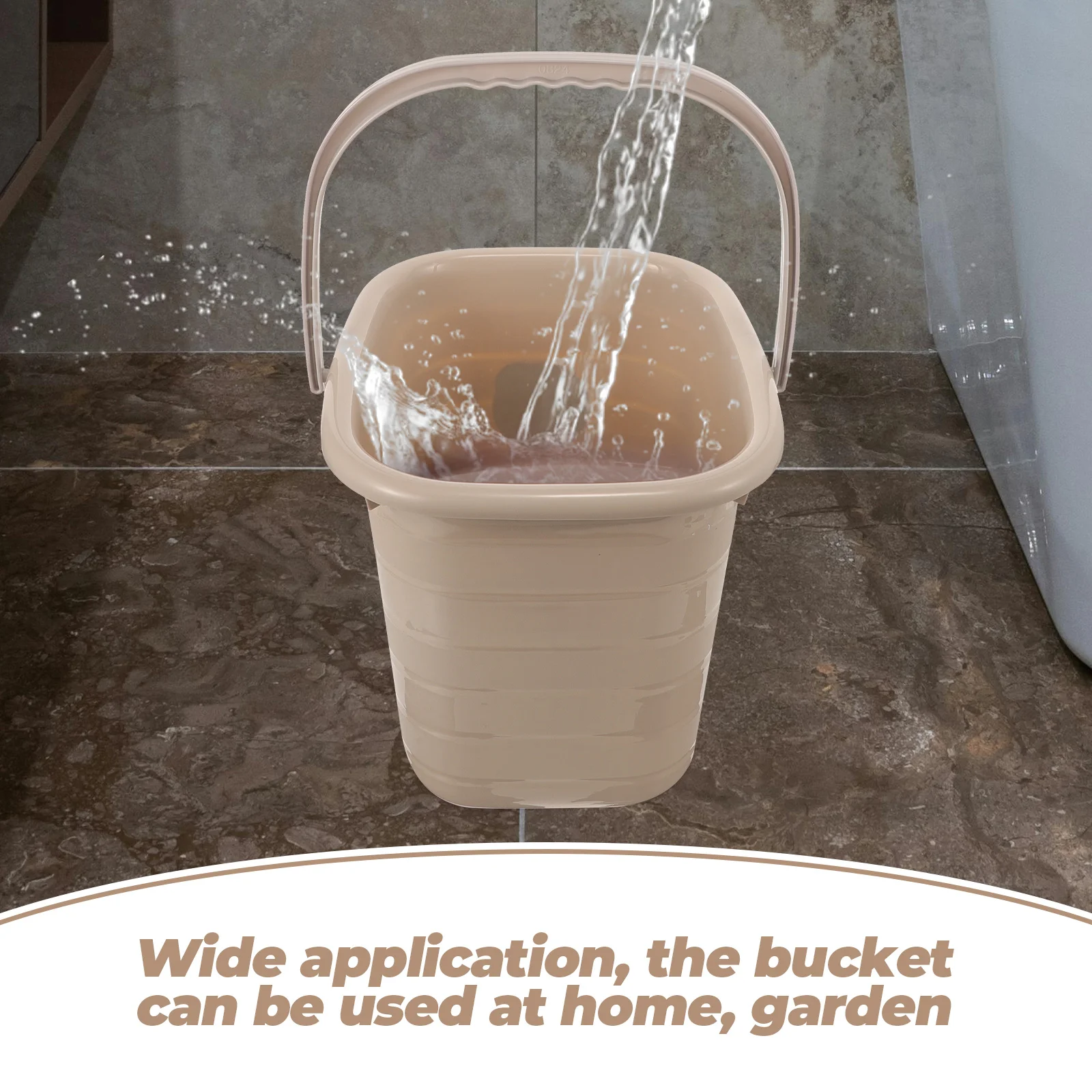 

Plastic Bucket 11L Soaking Bowl Handle Water Storage Mop Bathing Home Cleaning Portable Small Beach Sand Bucket