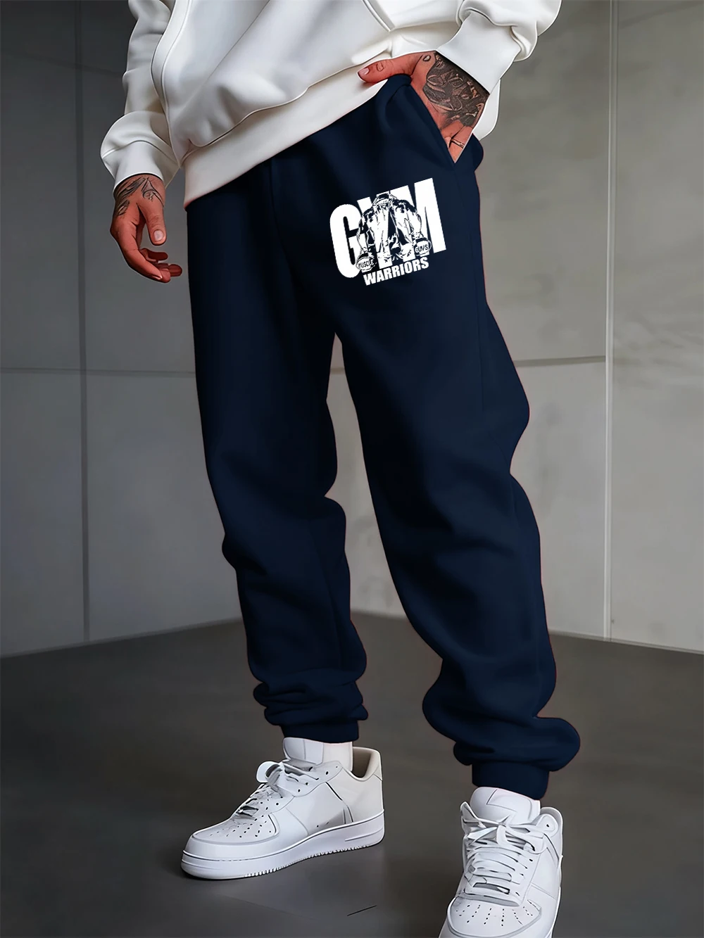 

Спортивные штаны с принтом Gym Warriors Muscle Guys, мужские брюки для бега с карманами, флисовые удобные свободные брюки, зимняя мужская спортивная одежда