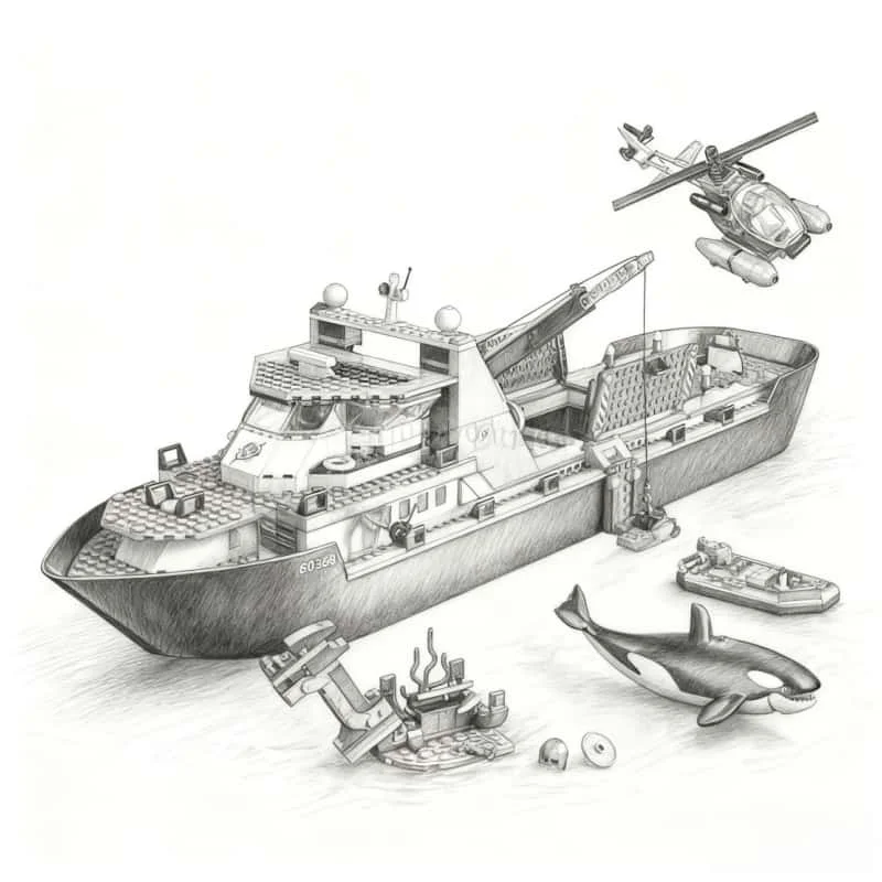 ชุดตัวต่อเรือสำรวจอาร์กติกใหม่ ปี 2025 ของเล่นชุดตัวต่อเทคโนโลยีการประกอบ สำหรับเด็กและผู้ใหญ่ ของขวัญคริสต์มาส