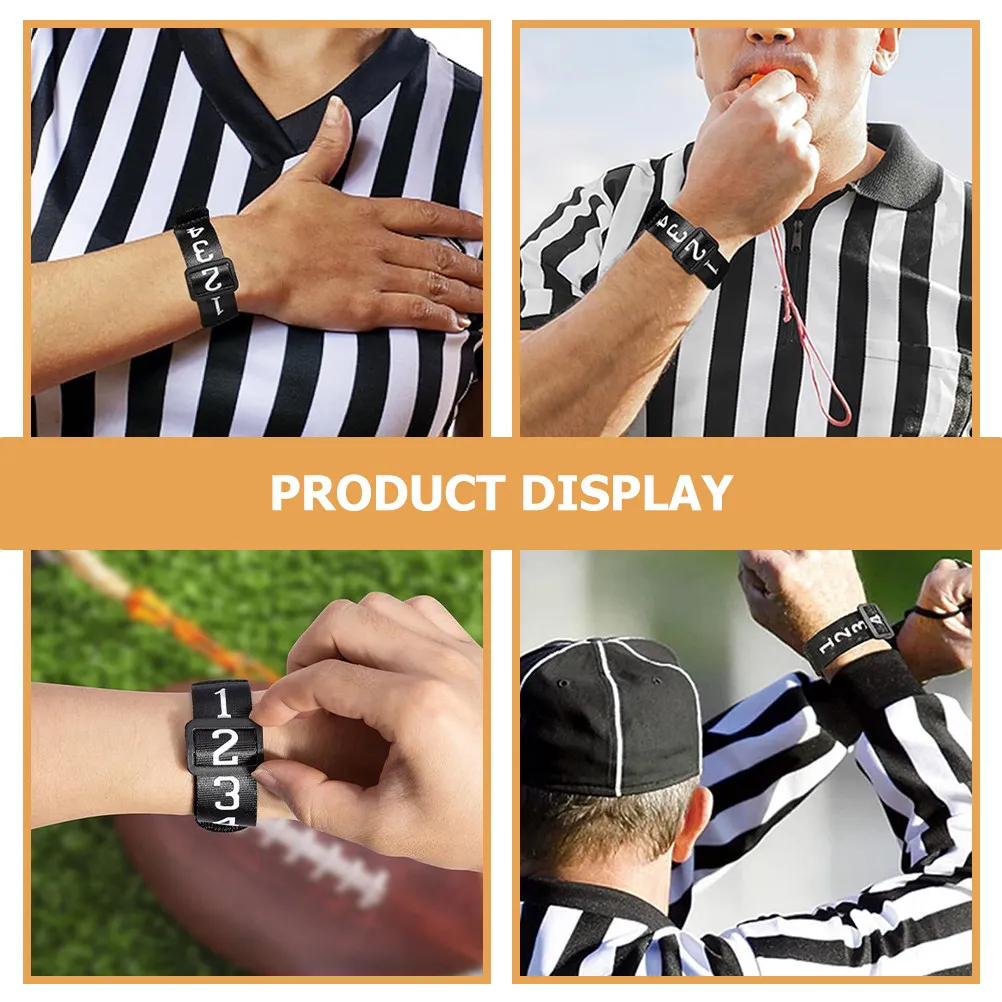 

2 шт. Футбольные браслеты для судей, прочные, гладкие, без заусенцев, для футбольных матчей, необходимые аксессуары для судей, футбольное снаряжение