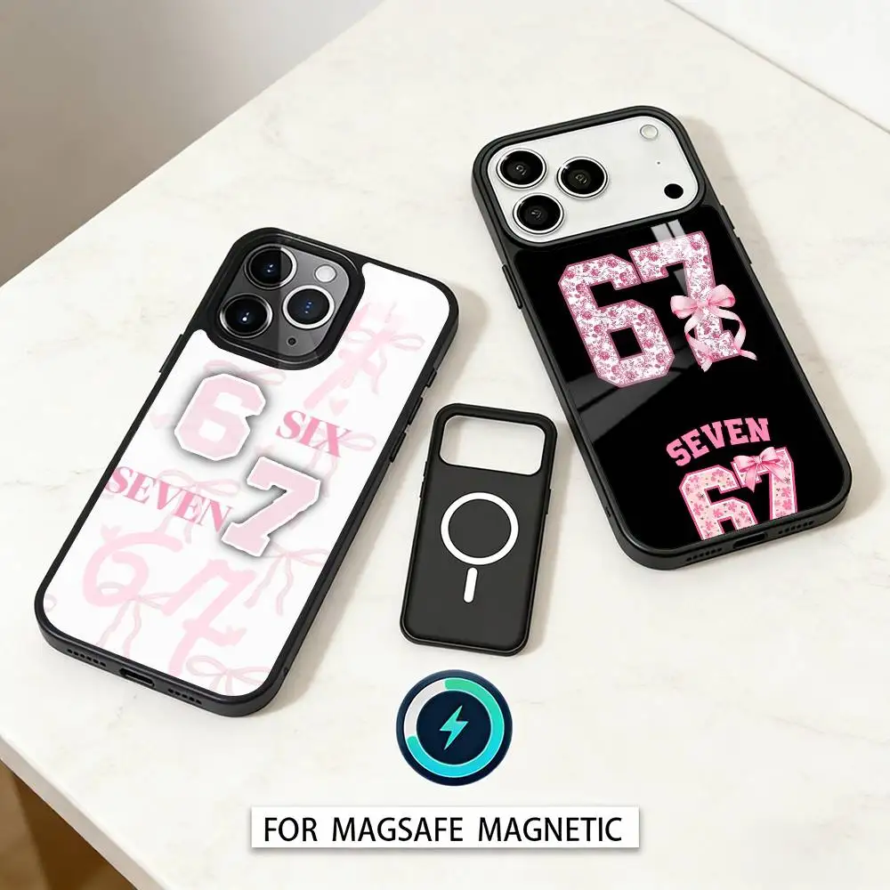 

67 S-Six S-Seven Phone Case For iPhone 17,16,15,14,13,12,Pro,Max For Magsafe Magnetic Wireless Charging