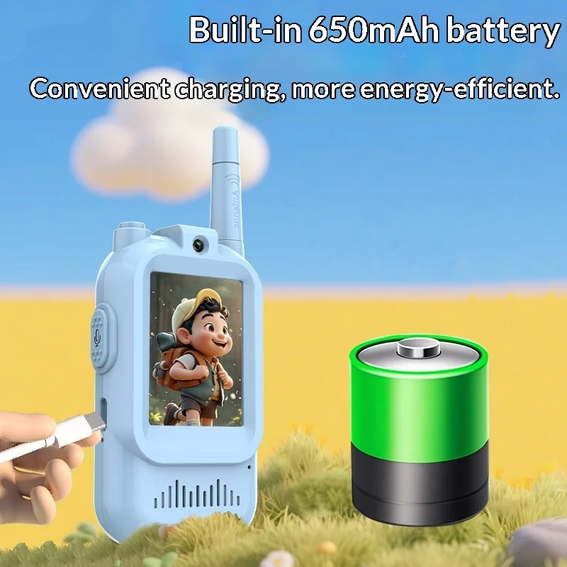 لطيف طفل تفاعلي للأطفال فيديو لاسلكي تخاطب طويلة المدى لعبة للهواء الطلق نوع C شحن عمر البطارية الطويل للأطفال هدية