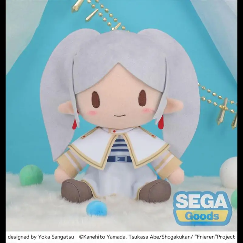 22 cm echte SEGA Frieren: Beyond Journey's End Fuwa Fufu Frieren Plüschpuppenspielzeug, Geburtstagsgeschenke für Erwachsene und Kinder